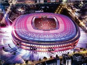  ?? ?? Recreación virtual del futuro Camp Nou, que debería estar terminado en 2026.