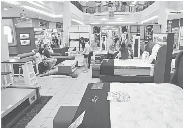  ??  ?? Mattresses, sofa and bedroom sets on sale at Sistem Home Concept’s roadshow in Bintang Megamall.