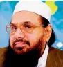  ??  ?? Hafiz Saeed and 34 members of his organisati­ons have been barred from leaving the country.