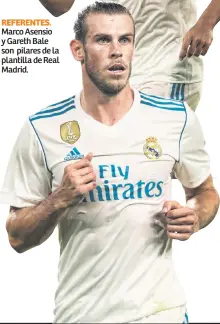  ??  ?? REFERENTES. Marco Asensio y Gareth Bale son pilares de la plantilla de Real Madrid.