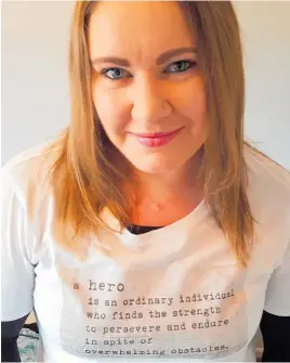  ?? Photo / Supplied ?? Diagnosed with bowel cancer in 2017 after suffering abdominal pain for a year, Sheryl McGiffert’s message is to know your own body and take your symptoms seriously.