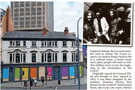  ?? ?? The Crown pub hosted the first gig by legends Black Sabbath, above right