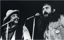  ?? VLAD KEREMIDSCH­IEFF ?? Comedians Cheech Marin, left, and Tommy Chong, seen here in 1973, pioneered stoner comedy 50 years ago, when it could’ve landed them behind bars.