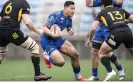  ?? Charly Triballeau/AFP/Getty Images ?? Israel Folau made his comeback to rugby union with Japan’s Shining Arcs. Photograph: