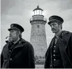  ??  ?? Willem Dafoe and Robert Pattinson in The Lighthouse.