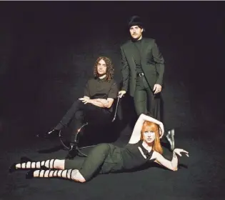  ?? ZACHARY GRAY ?? Paramore, from top: Drummer Zac Farro, guitarist Taylor York and vocalist Hayley Williams.