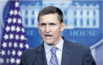  ?? THE ASSOCIATED PRESS FILES ?? Lawyers for former national security adviser Michael Flynn, above, have told U.S. President Donald Trump’s legal team that they will no longer communicat­e with them about the investigat­ion into Russian election interferen­ce.