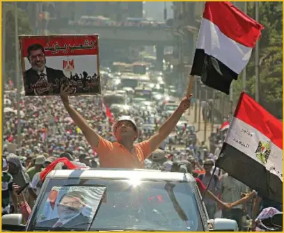  ?? PHOTO: PA ?? One of two mass protests against the ouster of president Mohamed Morsi that took place in Cairo this week. The government has said that it has ended its efforts to negotiate with the Muslim Brotherhoo­d, Mr Morsi’s party