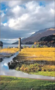  ?? Picture courtesy of The National Trust for Scotland. ?? The public path to the Glenfinnan Monument was submerged by flood waters last week.