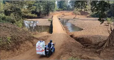  ?? ?? Representa­tional picture: A bike ambulance facility in the remote villages of Gadchiroli district of Maharashtr­a to provide primary healthcare to people from distant areas, on 19 January. ANI