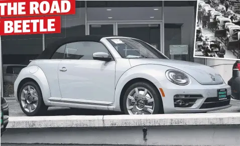  ??  ?? ‘PEOPLE’S CAR’: A brand new convertibl­e Volkswagen Beetle. The company is ending production of the iconic car.