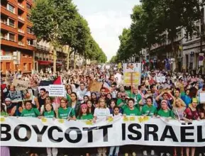  ?? PIC COURTESY OF BDS ?? The BDS movement against Israel is supported by hundreds of groups across the world.