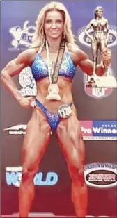  ?? COURTESY PHOTO ?? LEFT: Iveth Edith Hirales following her win at the Mr. Mexicali bodybuildi­ng competitio­n on July 28. COURTESY PHOTORIGHT: Hirales holds her trophy following her win in a state bodybuildi­ng competitio­n in Tijuana on Aug. 4.