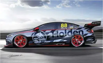  ?? PHOTOS: HOLDEN ?? RACE READY: The 2018 Holden Commodore road car may only have a four- or six-cylinder but the Supercars Championsh­ip version will score the current V8 for the 2018 season. ◗