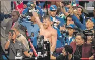  ??  ?? Saúl “Canelo” Álvarez, en una imagen de archivo tras la última pelea