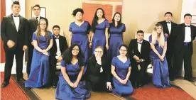  ?? COURTESY PHOTO ?? TOP VOCALISTS: Singers from Santa Fe High School participat­ed in the New Mexico Music Educators Associatio­n All-State Choir concert earlier this month at The University of New Mexico’s Popejoy Hall. These students auditioned in October and were chosen...