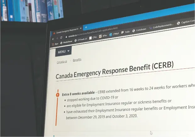  ?? GIORDANO CIAMPINI / THE CANADIAN PRESS FILES ?? Diane Francis finds most puzzling the Liberals’ decision seek a mandate from the electorate so quickly after the Canada Emergency Response Benefit
(CERB) boondoggle — an open-ended and reckless scheme budgeted ended up costing taxpayers a staggering $81.6 billion.