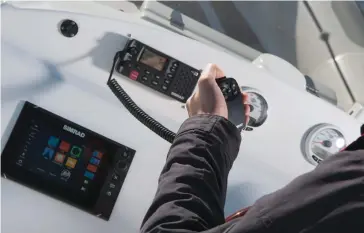  ??  ?? Left: Pro captains encourage leisure skippers to monitor the VHF radio at all times.