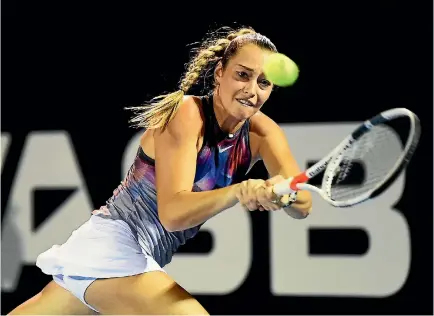  ?? PHOTOSPORT ?? New Zealand’s Jade Lewis will always be remembered for her gutsy 7-6 6-2 loss to Venus Williams in Auckland last year.