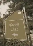  ??  ?? A signboard outside the UPSC building, ▪
New Delhi