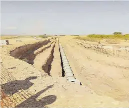  ?? SUELO Y VIVIENDA DE ARAGÓN ?? Canalizaci­ones ya instaladas en las obras de BonÁrea.