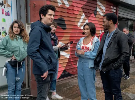  ??  ?? Damien Chazelle, Amandla Stenberg et Andre Holland sur le tournage