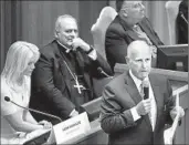  ?? Gregorio Borgia Associated Press ?? GOV. JERRY BROWN speaks at a conference on climate change held this week at the Vatican.