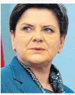  ??  ?? Premiermin­isterin Beata Szydlo: Polen nimmt keine Flüchtling­e