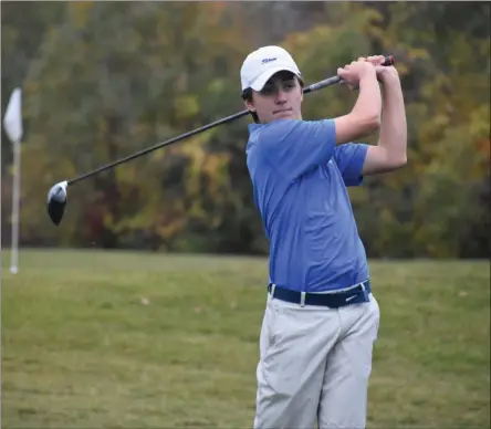  ?? BY KYLE ADAMS KADAMS@SARATOGIAN.COM @KASPORTSNE­WS ON TWITTER ?? Luke Baringer shot a 38for Saratoga on October 5, 2020at Pheasant Hollow Golf Course in a match against Columbia.