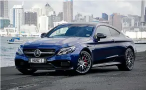  ??  ?? C 63 S coupe is the latest Mercedes-AMG model to use the company’s new 4.0-litre biturbo V8 engine.
MERCEDES-AMG C 63 S COUPE
Base price:
Powertrain and performanc­e: