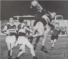  ??  ?? Hollywood’s John Traynor fields this high ball.