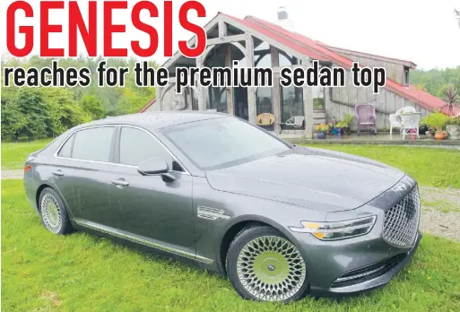  ??  ?? The 2020 Genesis G90 premium luxury sedan sells for $87,250 with everything from all available equipment, full maintenanc­e and concierge service included in the purchase price.