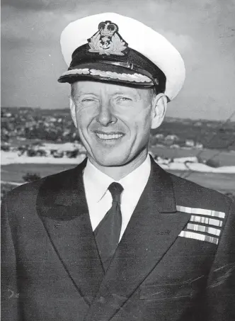  ??  ?? Captain JP Stevenson after his acquittal in 1961 and, top right, after receiving his Order of Australia medal last year.