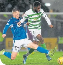  ??  ?? Jamie McCart will aim to put the shackles on Odsonne Edouard this afternoon