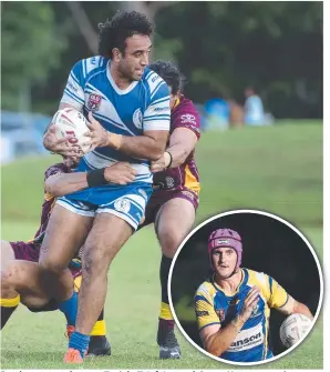  ?? Picture: Emily Barker ?? Brothers second-rower Taniela Ta’ufo’ou and, inset, Kangaroos winger Daniel Woodhouse.