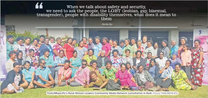  ?? Picture: FEMLINKPAC­IFIC ?? FemLINKpac­ific’s Rural Women Leaders Community Media Network consultati­on in Nadi.