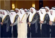  ??  ?? Sheikh Hamad bin Mohammed Al Sharqi offers Eid prayers at the Grand Sheikh Zayed Mosque in Fujairah.