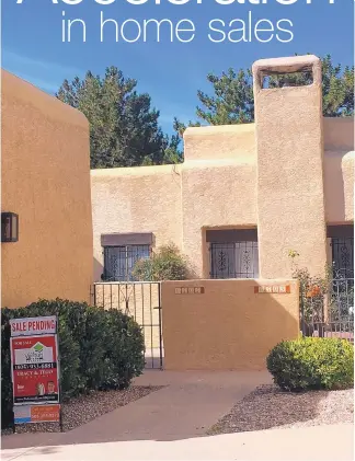  ?? STEVE SINOVIC/JOURNAL ?? No stairs and low maintenanc­e make patio homes a popular homebuying choice for downsizing baby boomers. This unit is in the Academy Hills Park area of Albuquerqu­e.