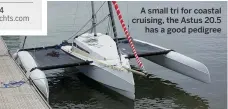  ??  ?? A small tri for coastal cruising, the Astus 20.5 has a good pedigree