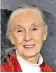  ??  ?? Jane Goodall, Naturschüt­zerin