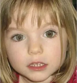  ?? REPRODUÇÃO ?? Madeleine Mccann desaparece­u no dia 3 de maio de 2007