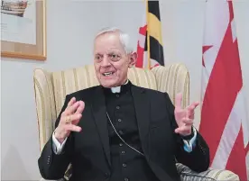  ?? RICKY CARIOTI
THE WASHINGTON POST ?? Cardinal Donald Wuerl has resigned as archbishop of Washington, D.C. He spoke to The Washington Post about his career in March.