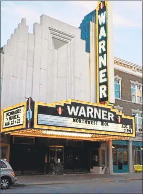  ?? Hearst Connecticu­t Media file photo ?? The Warner Stage Company is holding auditions in January for its March show, “Baskervill­e: A Sherlock Holmes Mystery.” Above, the theatre’s marquee just before last summer’s Northwest Idol singing competitio­n.