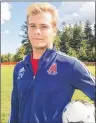  ?? JASON MALLOY/THE GUARDIAN ?? Acadia Axemen head coach Findlay MacRae says Zach Visser, pictured here, embodies everything he wants in a captain, both on and off the field.