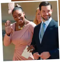  ??  ?? Emotional decision: Serena with daughter Alexis Olympia. Left, at the Royal Wedding with millionair­e husband Alexis Ohanian in May