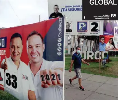  ??  ?? ELECCIONES. Perú vive una campaña política presidenci­al con 18 aspirantes.