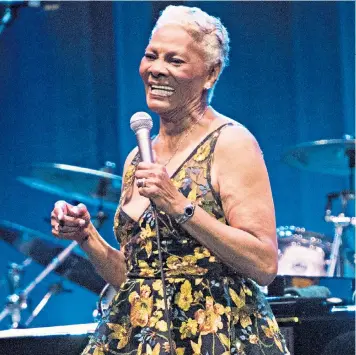  ??  ?? Mesmerisin­g: Dionne Warwick at the Royal Albert Hall