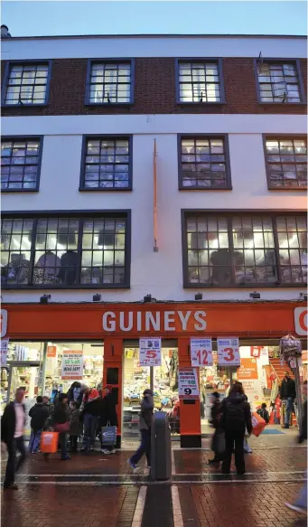  ??  ?? Guineys has 10 stores here, including shops in Dublin, Cork, Limerick, Waterford and Kilkenny