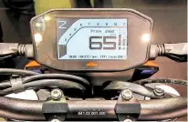  ??  ?? KTM’S latest dash has iphone-style lighting. Menu boxes slide in and out of view with silky smoothness.