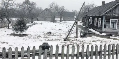  ??  ?? ●● The village Sean visited in Belarus – about 10 miles off the beaten track